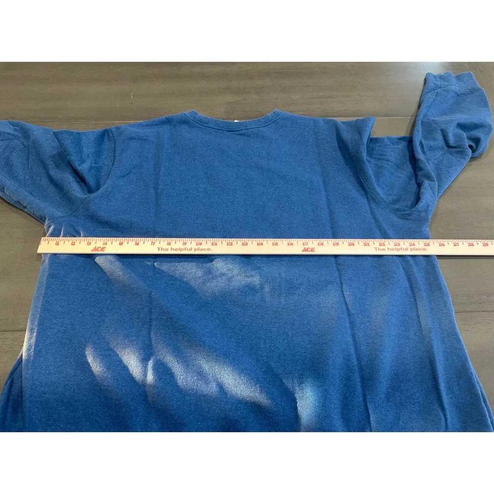 The North Face‎ Mens XXL Blue Crewneck Sweatshirt Pullover Logo Patch Heathered